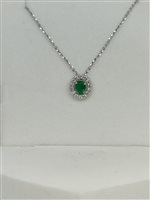 Collana Gemoro Donna Smeraldi in Oro bianco Diamante PC250BIA.SM